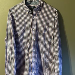Crown & Ivy Pink/Blue Plaid Button Up